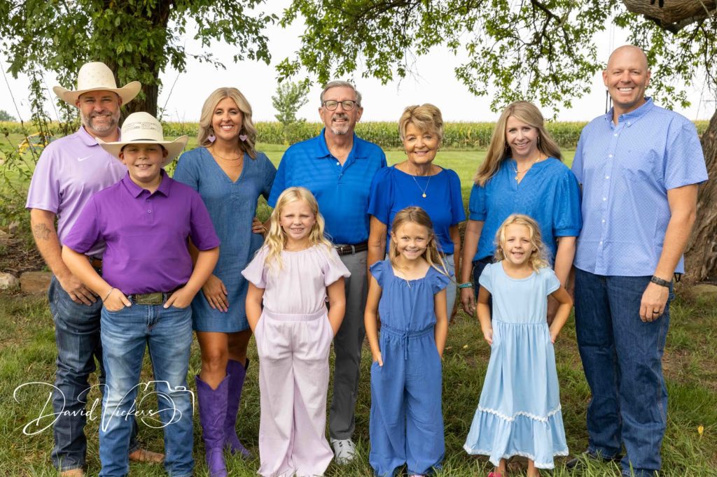 Family Photography Multi-generational Ferguson family portrait at a Kansas City area farm